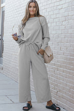 Load image into Gallery viewer, Gray Ultra Loose Textured 2pcs Slouchy Outfit
